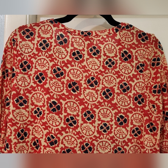 Women's Lucky Brand Floral Boho Long Sleeve Blouse, Size L - Picture 8 of 13